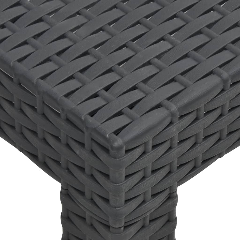 vidaXL Masă de grădină, antracit, 58x58x41 cm, PP ratan vidaXL Masă de grădină, antracit, 58x58x41 cm, PP ratan
