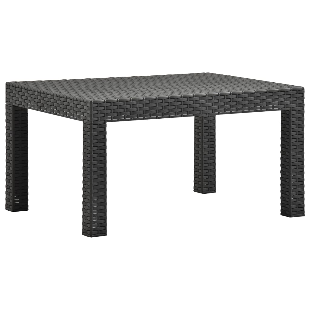 vidaXL Masă de grădină, antracit, 58x58x41 cm, PP ratan vidaXL Masă de grădină, antracit, 58x58x41 cm, PP ratan
