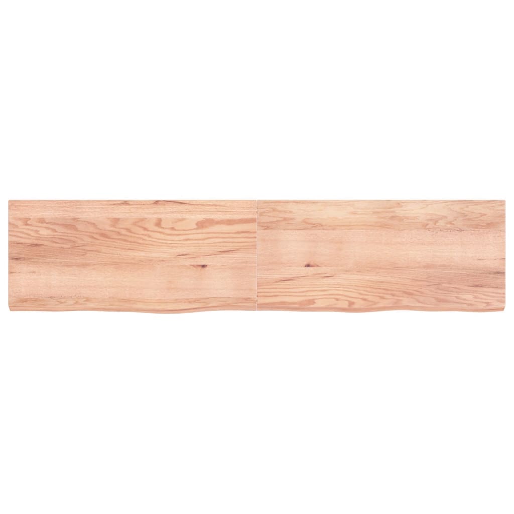 vidaXL Blat de masă maro 220x50x(2-6) cm, lemn masiv stejar tratat vidaXL Blat de masă maro 220x50x(2-6) cm, lemn masiv stejar tratat
