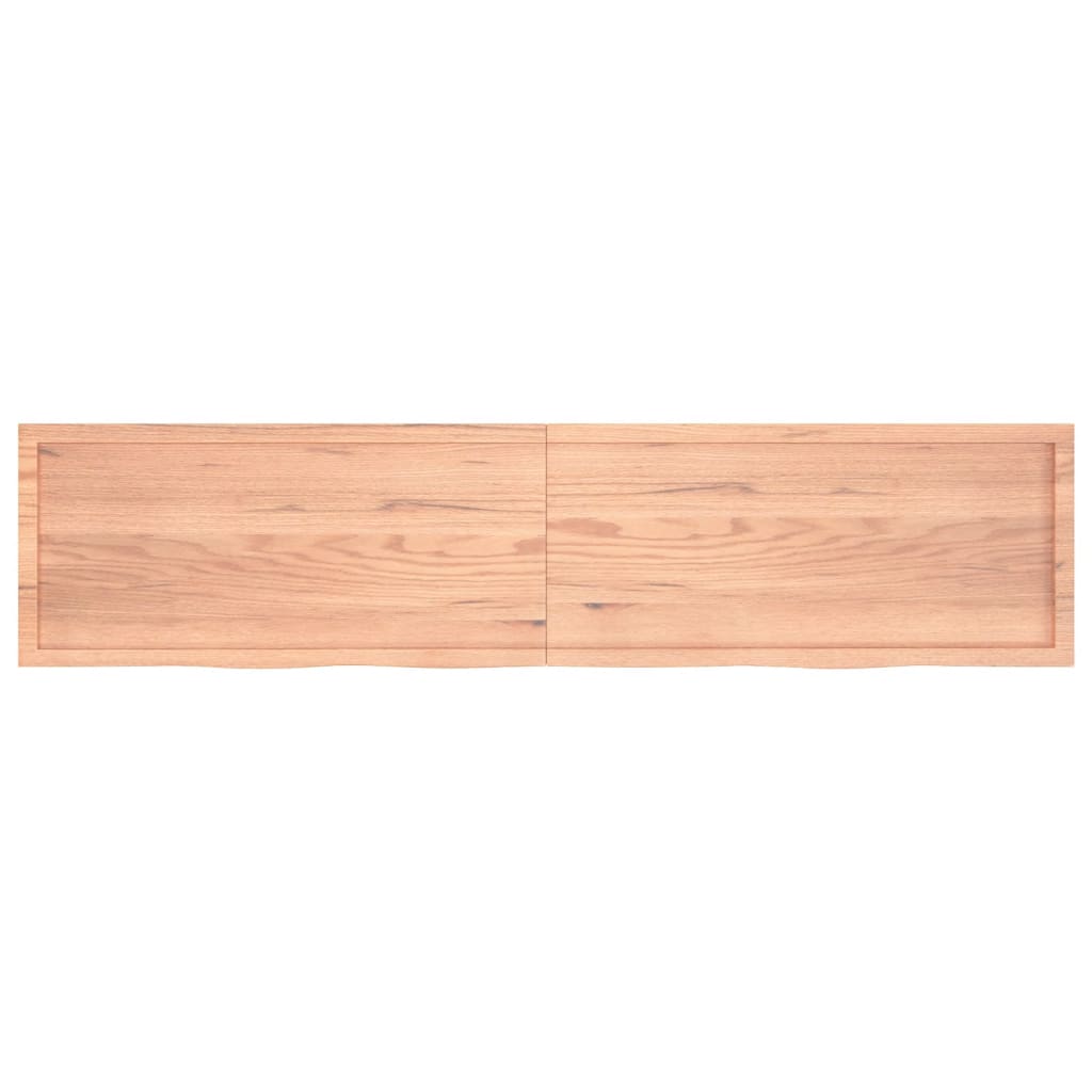vidaXL Blat de masă maro 220x50x(2-6) cm, lemn masiv stejar tratat vidaXL Blat de masă maro 220x50x(2-6) cm, lemn masiv stejar tratat