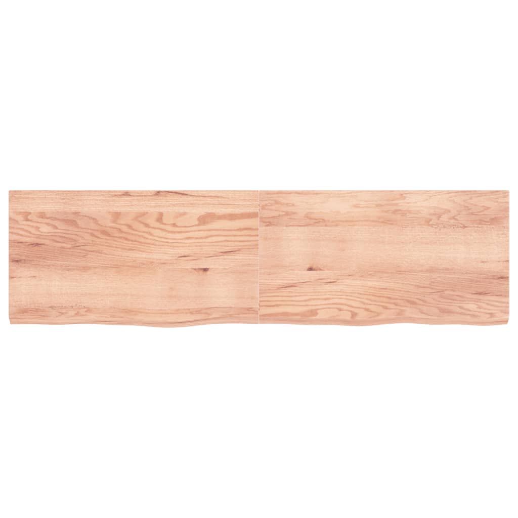 vidaXL Blat de masă maro 220x60x(2-6) cm, lemn masiv stejar tratat vidaXL Blat de masă maro 220x60x(2-6) cm, lemn masiv stejar tratat