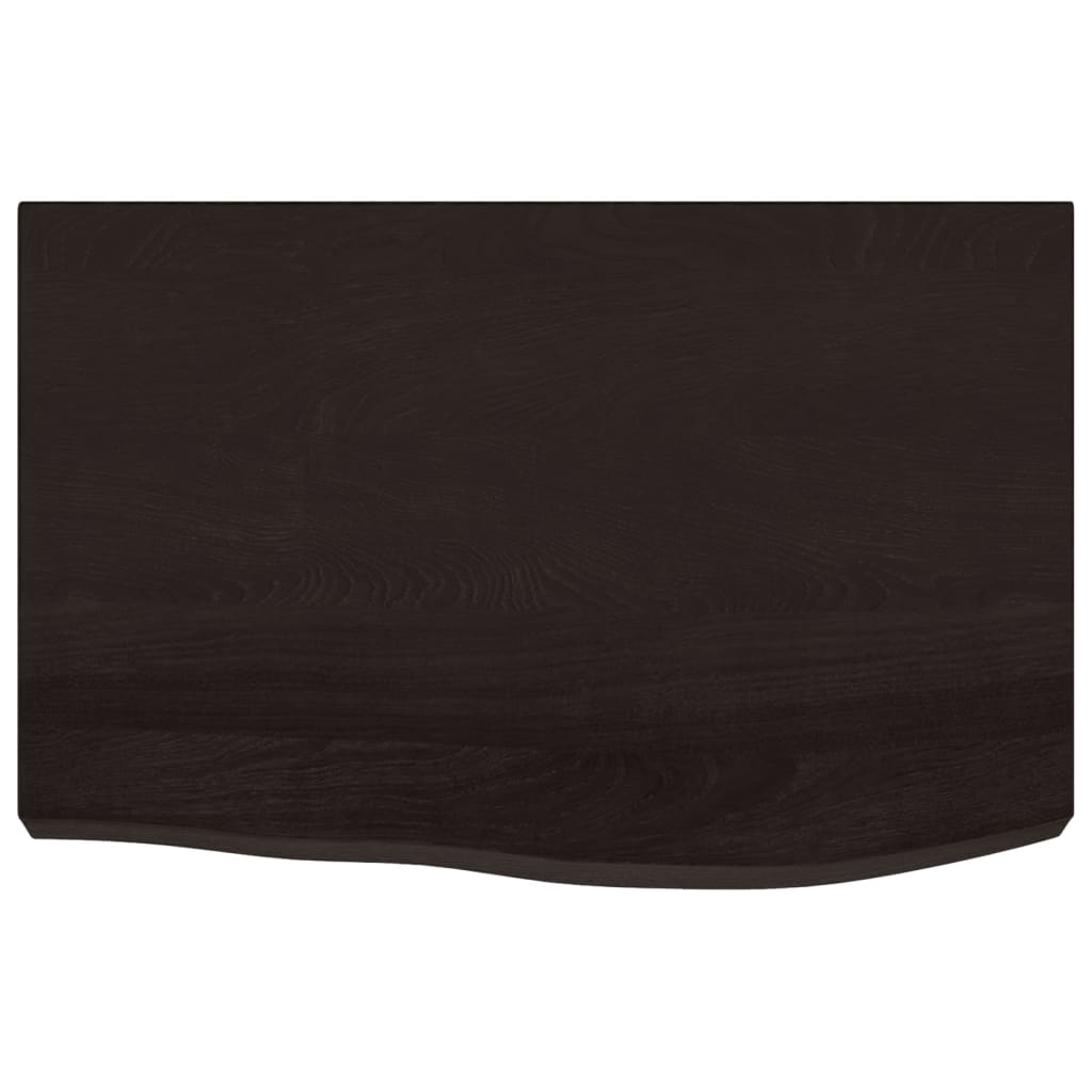vidaXL Blat de masă maro 60x40x(2-6) cm, lemn masiv stejar tratat vidaXL Blat de masă maro 60x40x(2-6) cm, lemn masiv stejar tratat