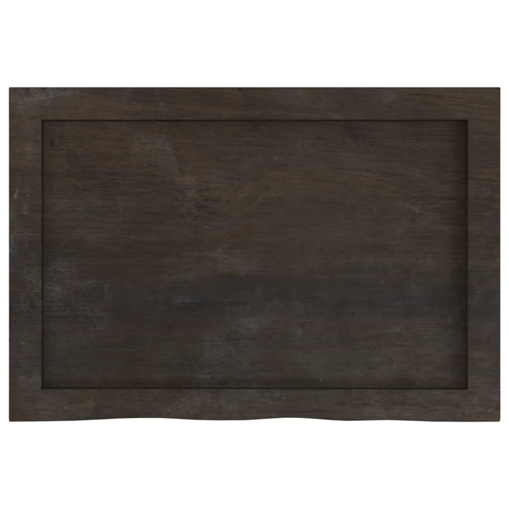 vidaXL Blat de masă maro 60x40x(2-6) cm, lemn masiv stejar tratat vidaXL Blat de masă maro 60x40x(2-6) cm, lemn masiv stejar tratat