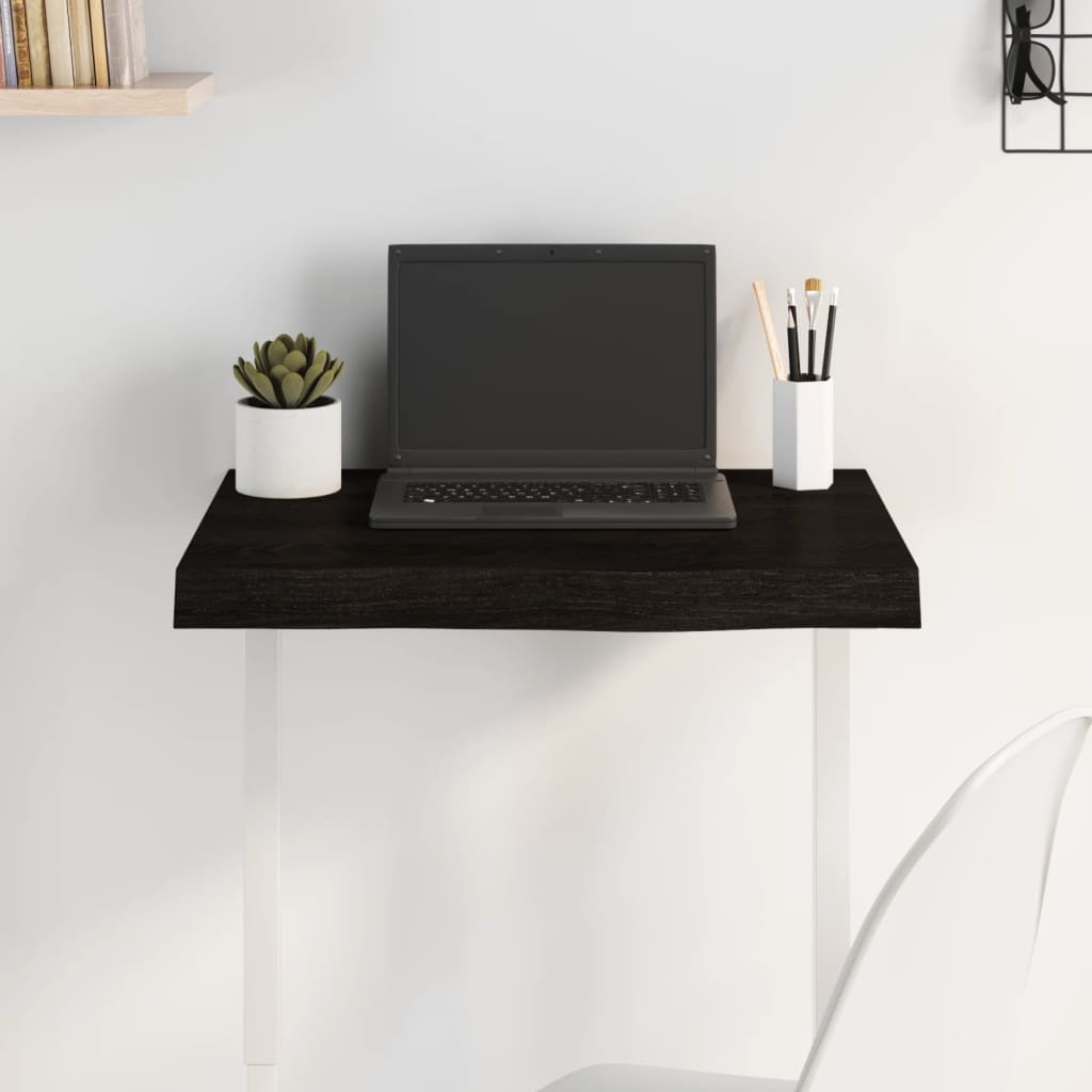vidaXL Blat de masă maro 60x40x(2-6) cm, lemn masiv stejar tratat vidaXL Blat de masă maro 60x40x(2-6) cm, lemn masiv stejar tratat