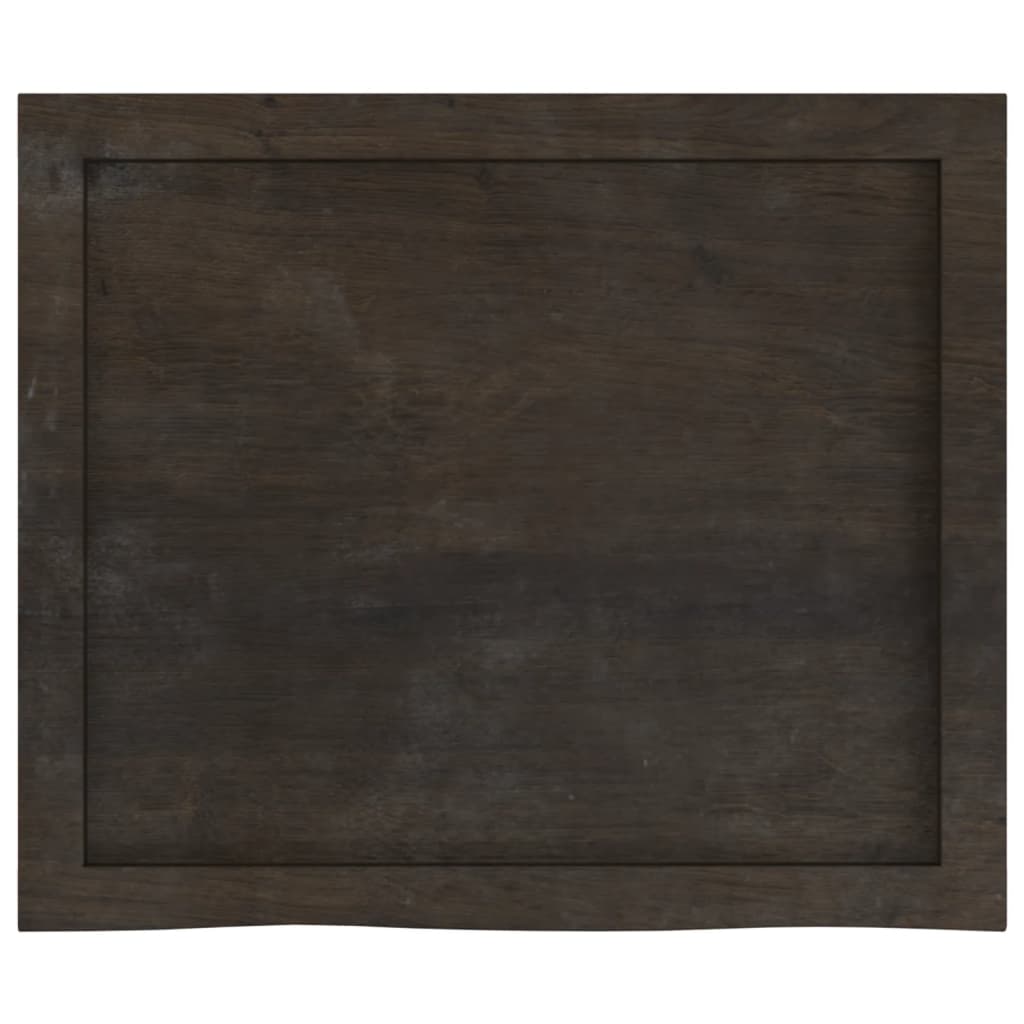 vidaXL Blat de masă maro 60x50x(2-6) cm, lemn masiv stejar tratat vidaXL Blat de masă maro 60x50x(2-6) cm, lemn masiv stejar tratat
