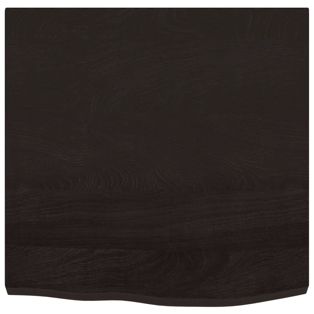 vidaXL Blat de masă maro 60x60x(2-4) cm, lemn masiv stejar tratat