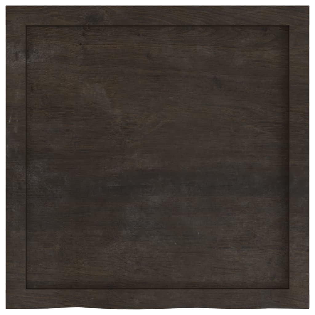 vidaXL Blat de masă maro 60x60x(2-6) cm, lemn masiv stejar tratat vidaXL Blat de masă maro 60x60x(2-6) cm, lemn masiv stejar tratat