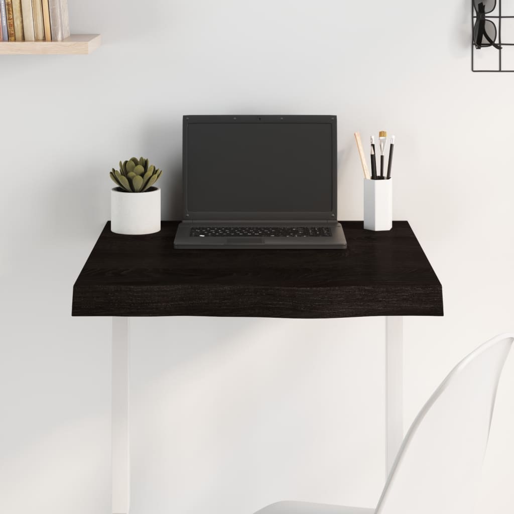 vidaXL Blat de masă maro 60x60x(2-6) cm, lemn masiv stejar tratat vidaXL Blat de masă maro 60x60x(2-6) cm, lemn masiv stejar tratat