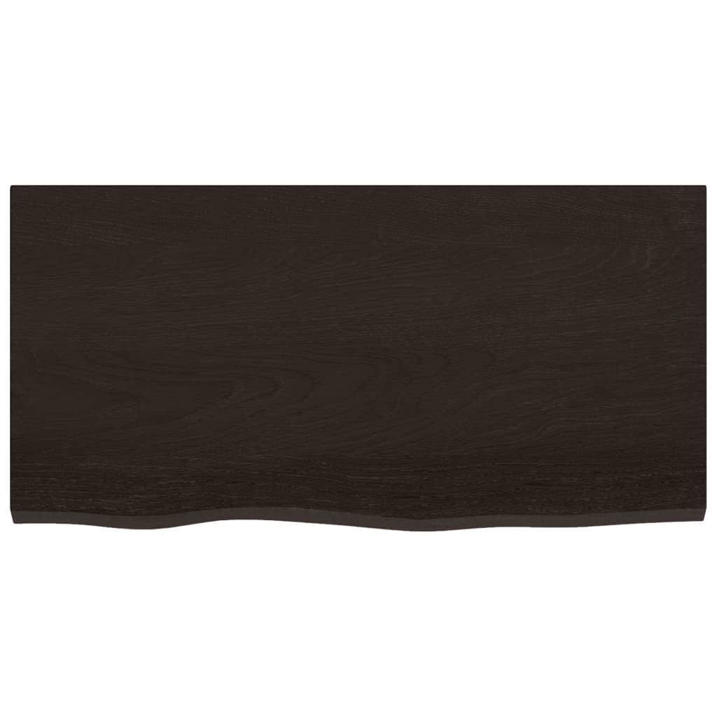 vidaXL Blat de masă maro 80x40x(2-4) cm, lemn masiv stejar tratat vidaXL Blat de masă maro 80x40x(2-4) cm, lemn masiv stejar tratat