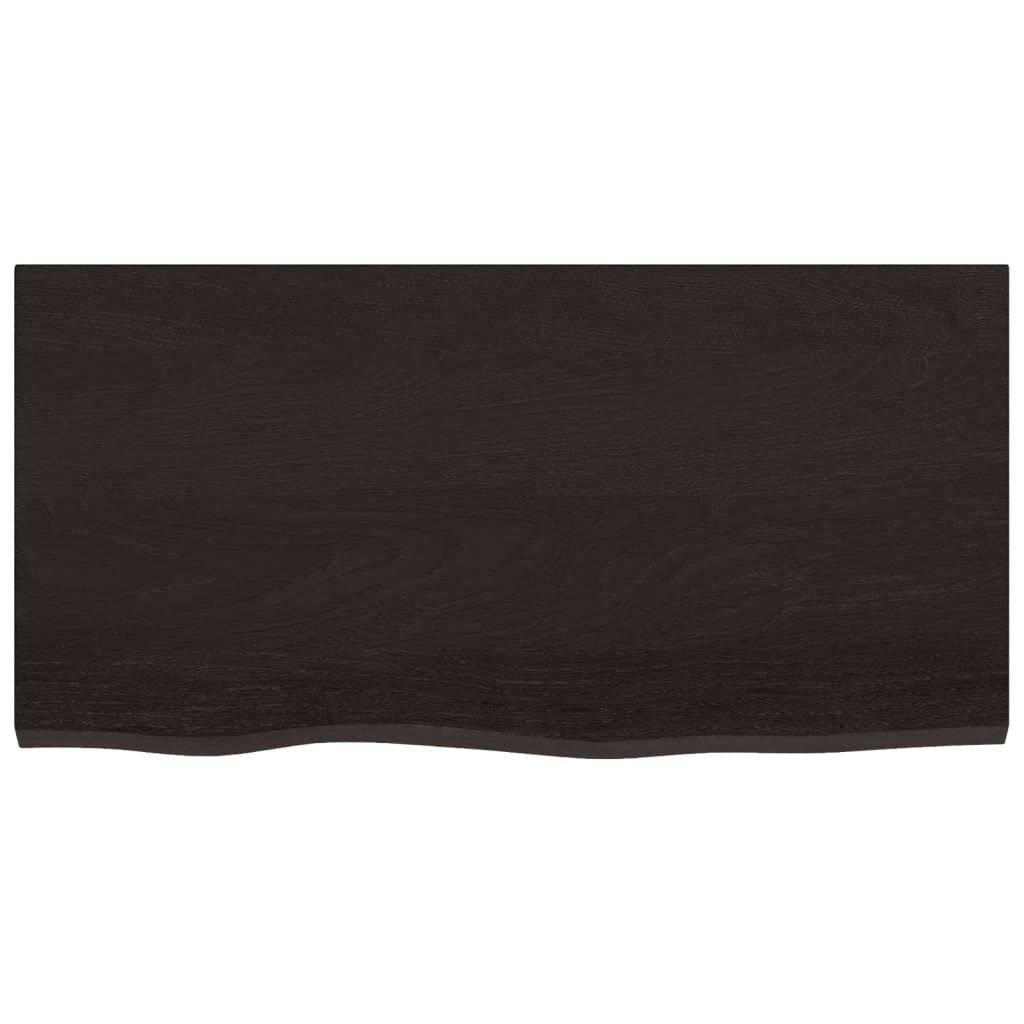 vidaXL Blat de masă maro 80x40x(2-6) cm, lemn masiv stejar tratat vidaXL Blat de masă maro 80x40x(2-6) cm, lemn masiv stejar tratat