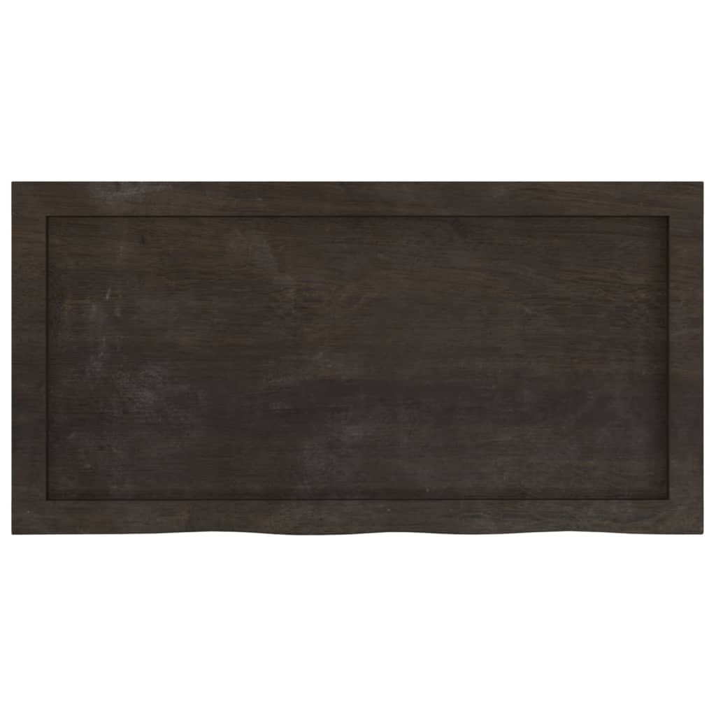 vidaXL Blat de masă maro 80x40x(2-6) cm, lemn masiv stejar tratat vidaXL Blat de masă maro 80x40x(2-6) cm, lemn masiv stejar tratat