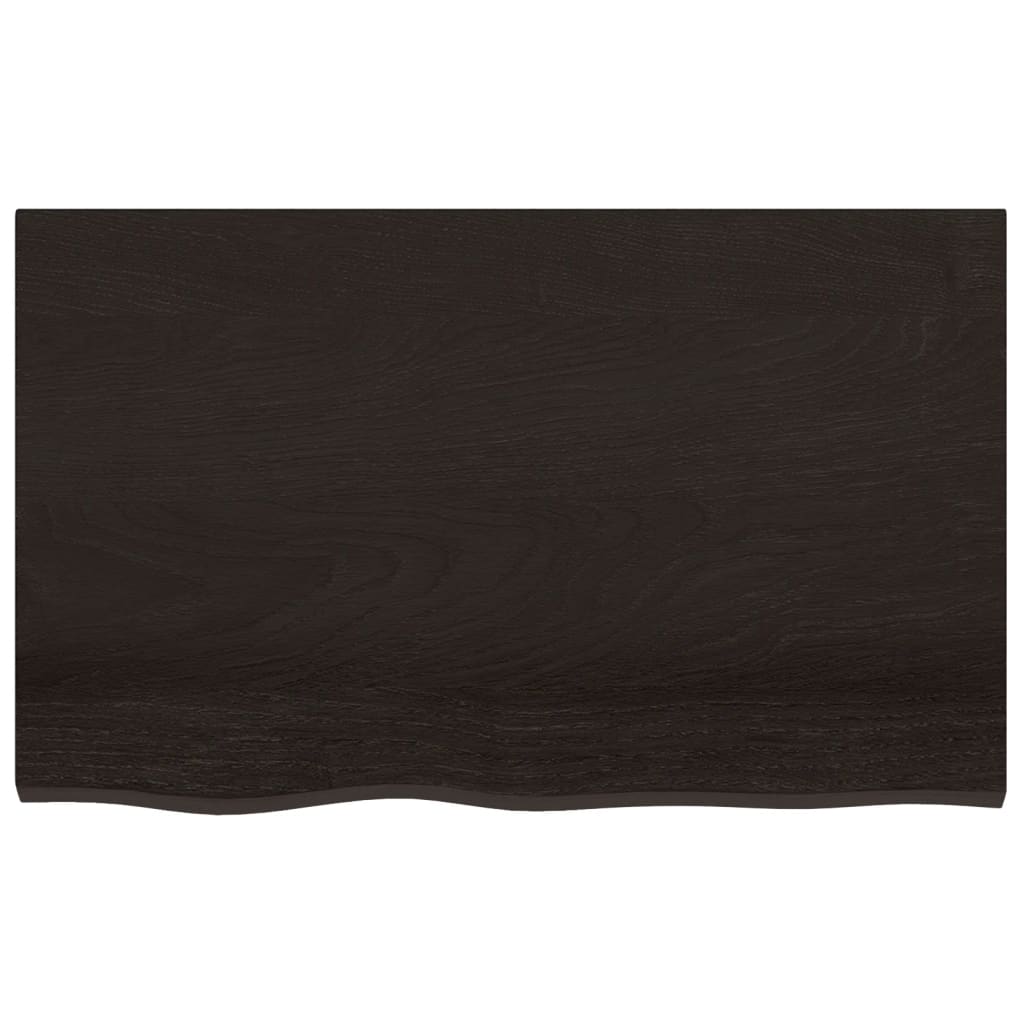 vidaXL Blat de masă maro 80x50x(2-4) cm, lemn masiv stejar tratat vidaXL Blat de masă maro 80x50x(2-4) cm, lemn masiv stejar tratat