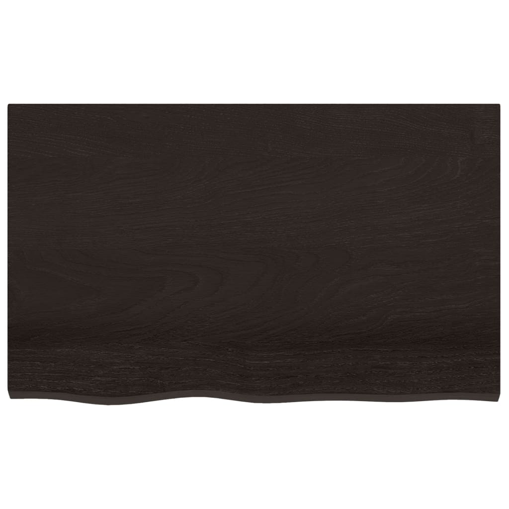 vidaXL Blat de masă maro 80x50x(2-6) cm, lemn masiv stejar tratat vidaXL Blat de masă maro 80x50x(2-6) cm, lemn masiv stejar tratat