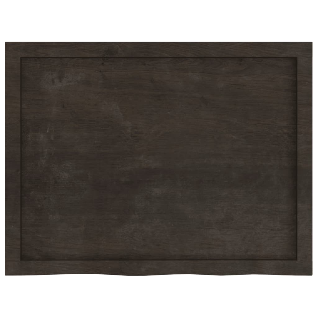 vidaXL Blat de masă maro 80x60x(2-4) cm, lemn masiv stejar tratat vidaXL Blat de masă maro 80x60x(2-4) cm, lemn masiv stejar tratat