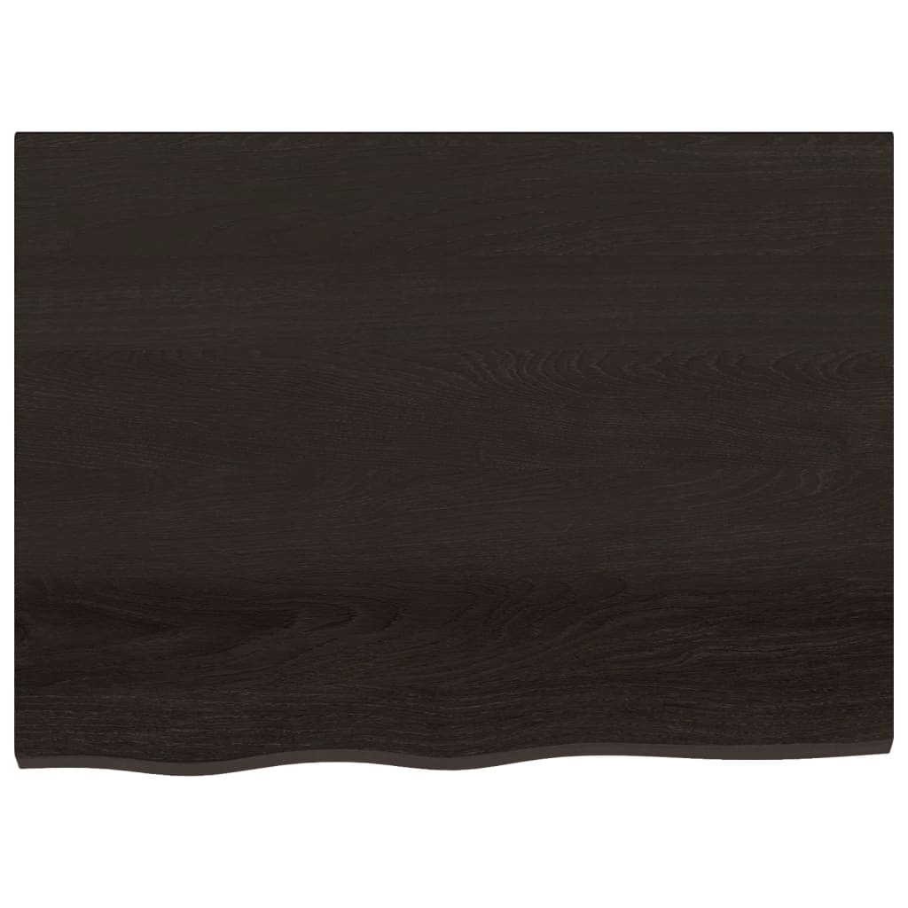 vidaXL Blat de masă maro 80x60x(2-6) cm, lemn masiv stejar tratat vidaXL Blat de masă maro 80x60x(2-6) cm, lemn masiv stejar tratat