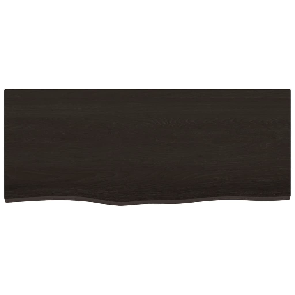 vidaXL Blat de masă maro închis 100x40x2cm lemn masiv de stejar tratat vidaXL Blat de masă maro închis 100x40x2cm lemn masiv de stejar tratat