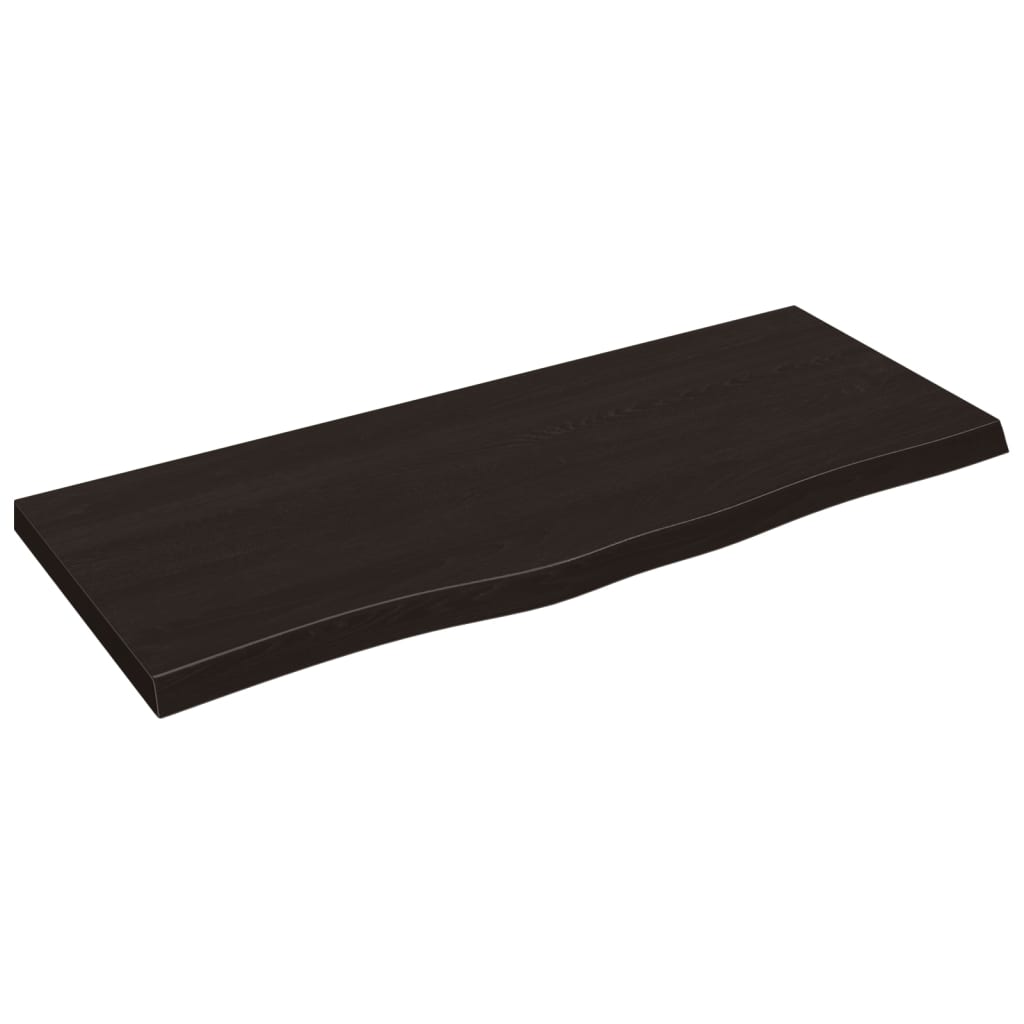 vidaXL Blat de masă maro 100x40x(2-4) cm, lemn masiv stejar tratat vidaXL Blat de masă maro 100x40x(2-4) cm, lemn masiv stejar tratat