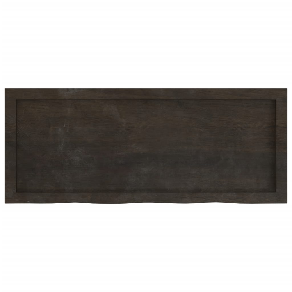 vidaXL Blat de masă maro 100x40x(2-4) cm, lemn masiv stejar tratat vidaXL Blat de masă maro 100x40x(2-4) cm, lemn masiv stejar tratat
