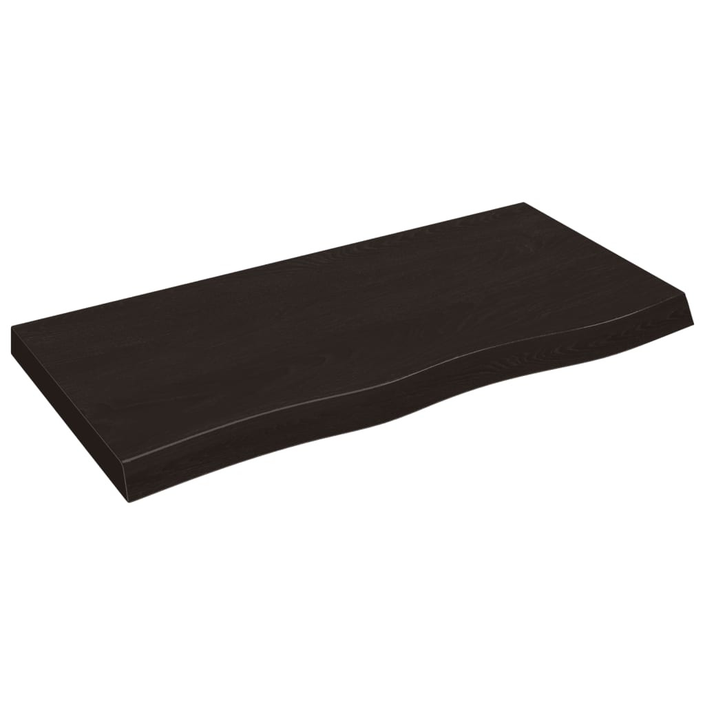 vidaXL Blat de masă maro 100x50x(2-6) cm, lemn masiv stejar tratat vidaXL Blat de masă maro 100x50x(2-6) cm, lemn masiv stejar tratat