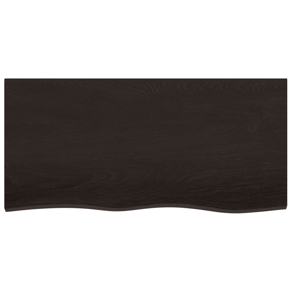 vidaXL Blat de masă maro 100x50x(2-6) cm, lemn masiv stejar tratat vidaXL Blat de masă maro 100x50x(2-6) cm, lemn masiv stejar tratat