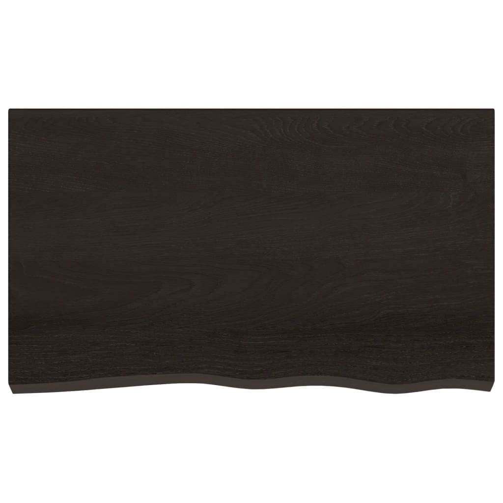 vidaXL Blat de masă maro închis 100x60x2cm lemn masiv de stejar tratat vidaXL Blat de masă maro închis 100x60x2cm lemn masiv de stejar tratat