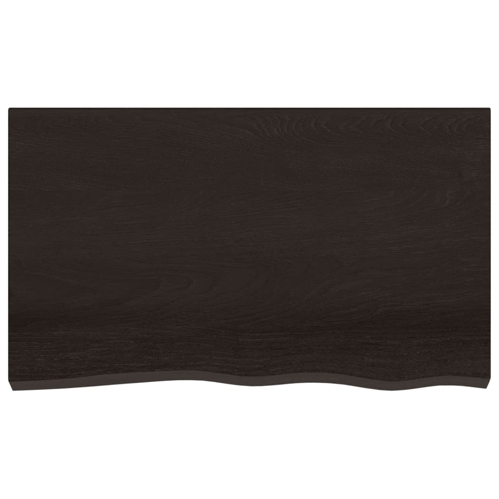 vidaXL Blat de masă maro 100x60x(2-4) cm, lemn masiv stejar tratat vidaXL Blat de masă maro 100x60x(2-4) cm, lemn masiv stejar tratat