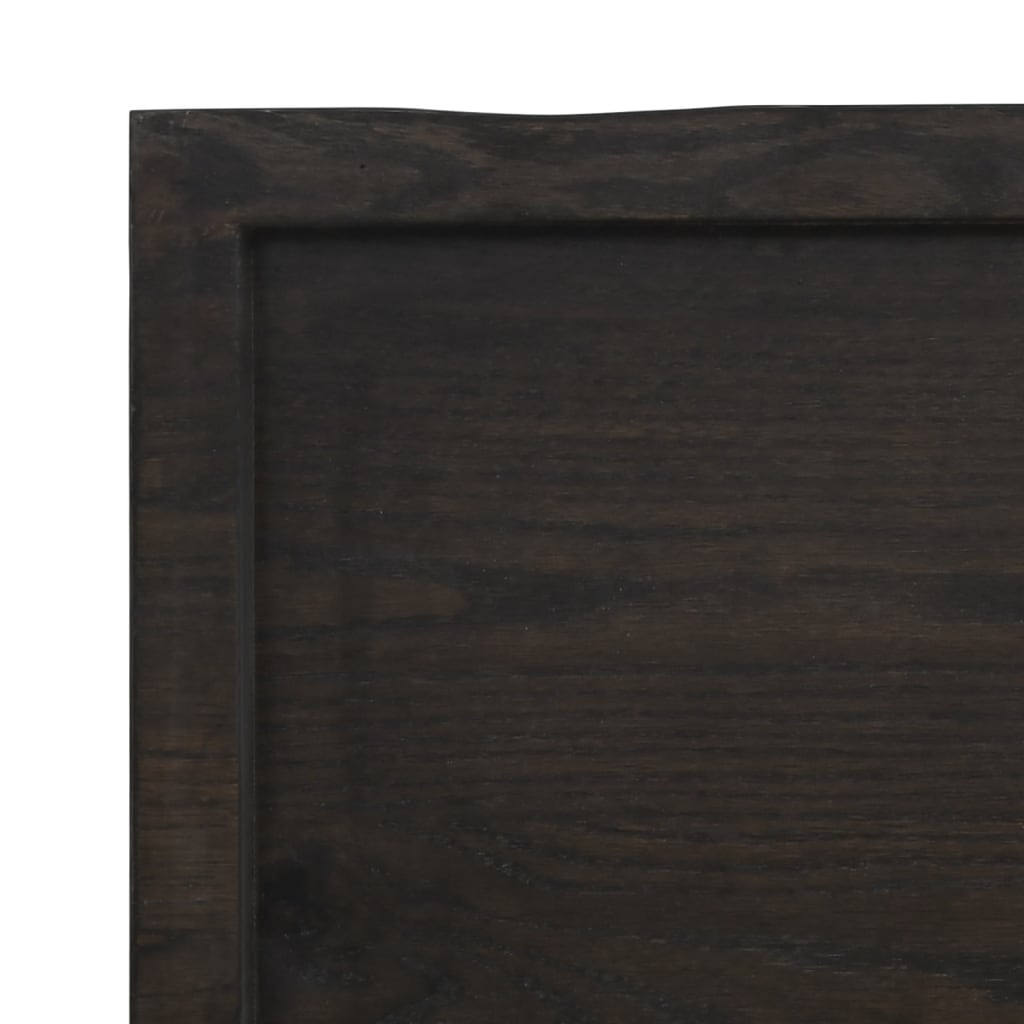 vidaXL Blat de masă maro 100x60x(2-4) cm, lemn masiv stejar tratat vidaXL Blat de masă maro 100x60x(2-4) cm, lemn masiv stejar tratat