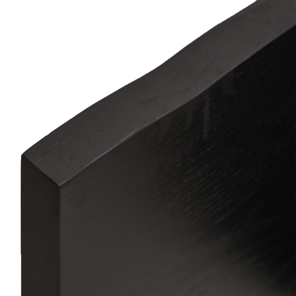 vidaXL Blat de masă maro 100x60x(2-4) cm, lemn masiv stejar tratat vidaXL Blat de masă maro 100x60x(2-4) cm, lemn masiv stejar tratat