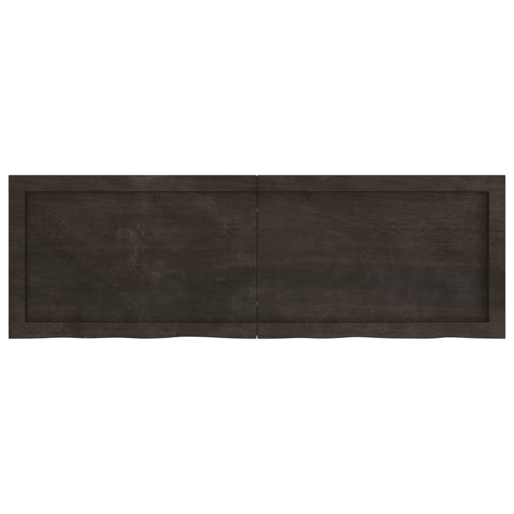vidaXL Blat de masă maro 120x40x(2-4) cm, lemn masiv stejar tratat vidaXL Blat de masă maro 120x40x(2-4) cm, lemn masiv stejar tratat
