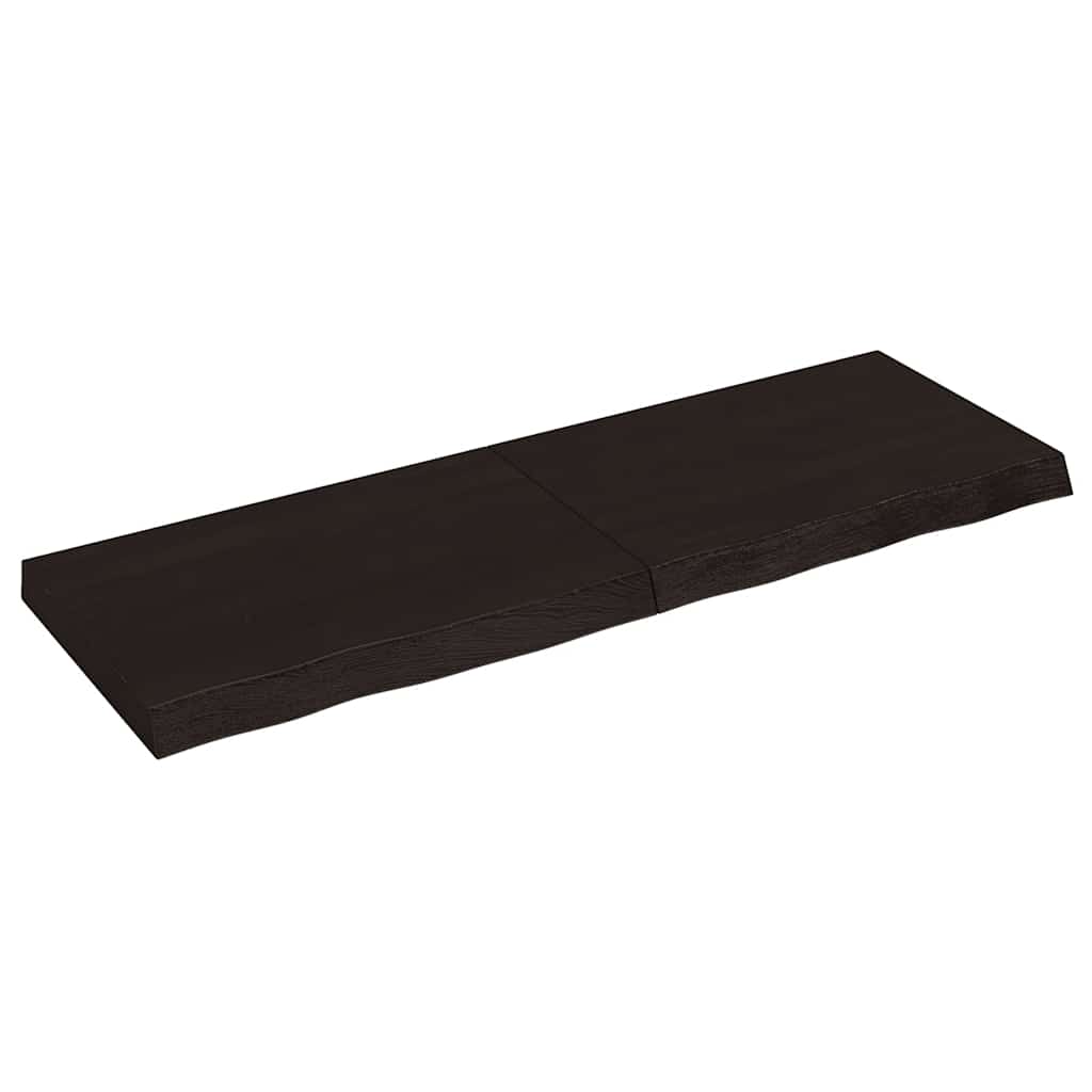 vidaXL Blat de masă maro 120x40x(2-6) cm, lemn masiv stejar tratat vidaXL Blat de masă maro 120x40x(2-6) cm, lemn masiv stejar tratat