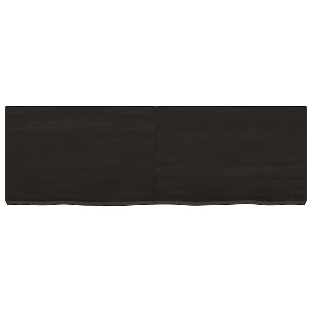 vidaXL Blat de masă maro 120x40x(2-6) cm, lemn masiv stejar tratat vidaXL Blat de masă maro 120x40x(2-6) cm, lemn masiv stejar tratat