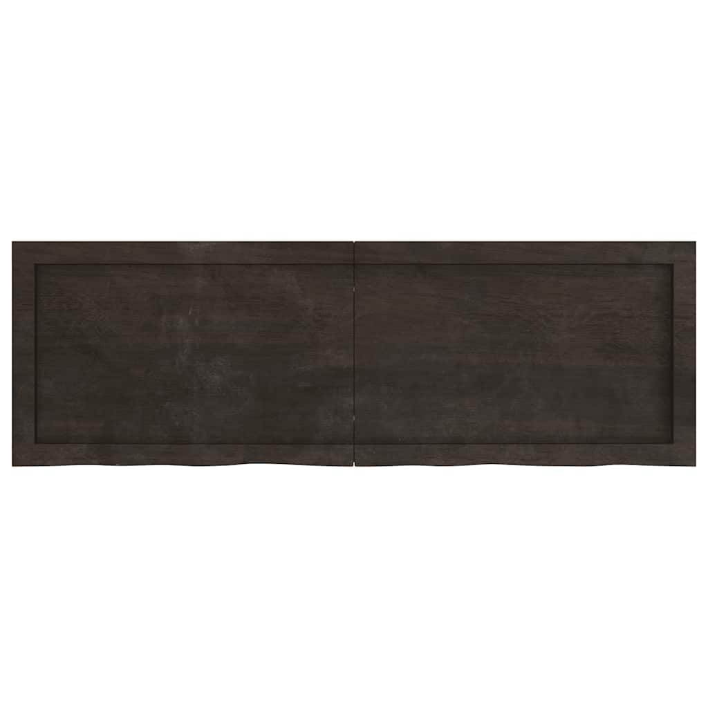 vidaXL Blat de masă maro 120x40x(2-6) cm, lemn masiv stejar tratat vidaXL Blat de masă maro 120x40x(2-6) cm, lemn masiv stejar tratat