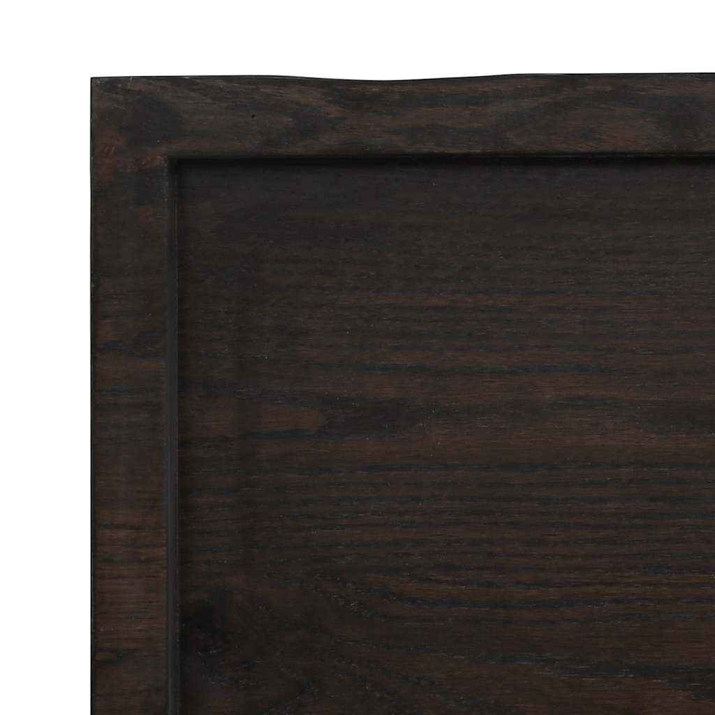 vidaXL Blat de masă maro 120x40x(2-6) cm, lemn masiv stejar tratat vidaXL Blat de masă maro 120x40x(2-6) cm, lemn masiv stejar tratat
