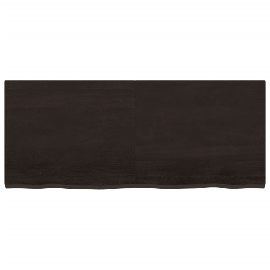 vidaXL Blat de masă maro 120x50x(2-4) cm, lemn masiv stejar tratat vidaXL Blat de masă maro 120x50x(2-4) cm, lemn masiv stejar tratat