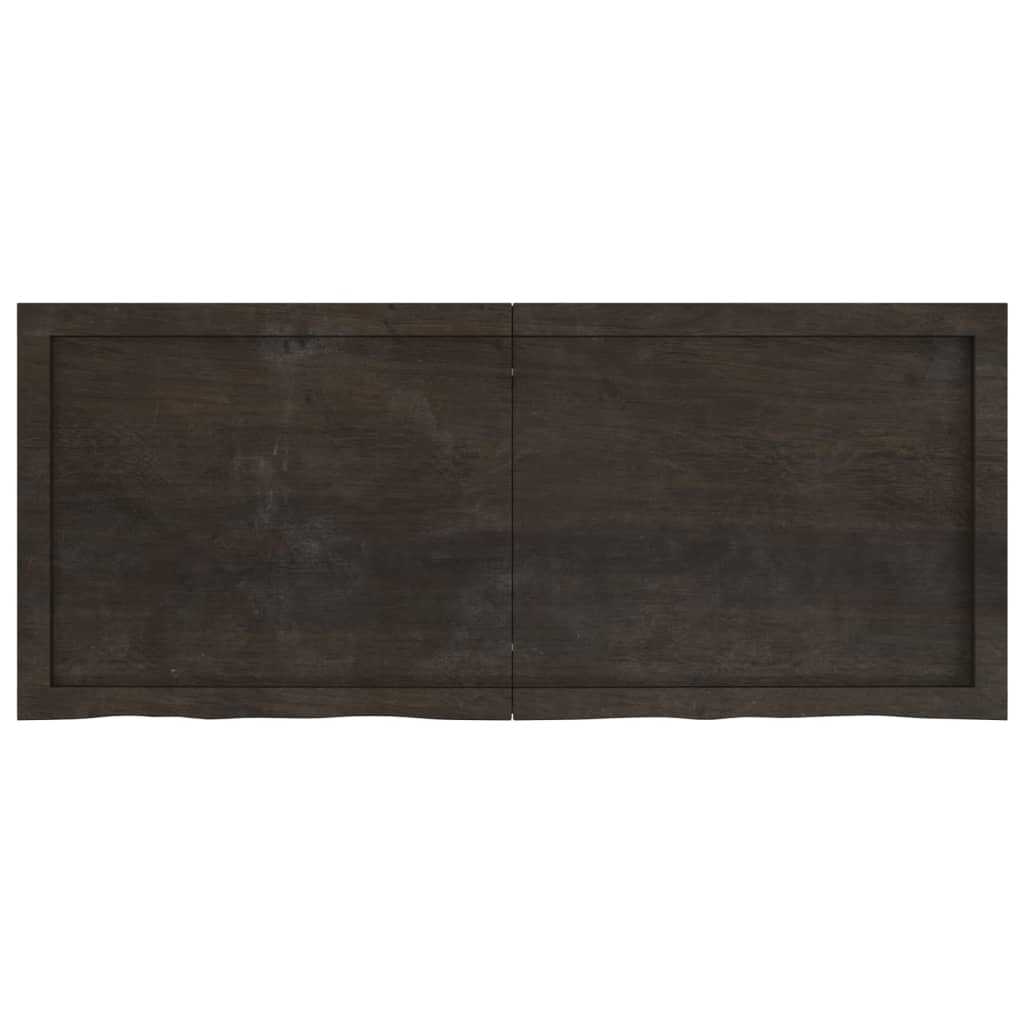 vidaXL Blat de masă maro 120x50x(2-6) cm, lemn masiv stejar tratat vidaXL Blat de masă maro 120x50x(2-6) cm, lemn masiv stejar tratat