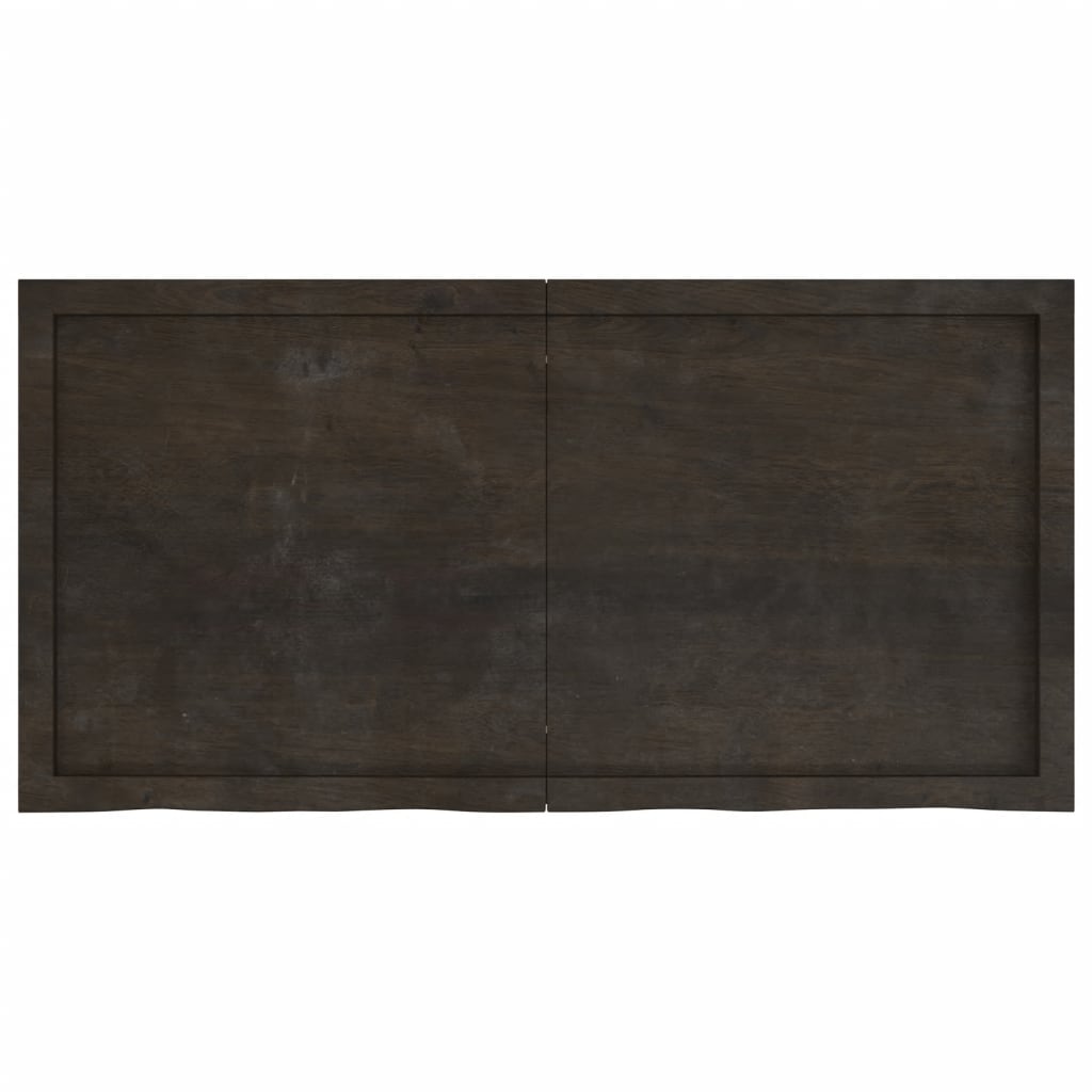 vidaXL Blat de masă maro 120x60x(2-4) cm, lemn masiv stejar tratat vidaXL Blat de masă maro 120x60x(2-4) cm, lemn masiv stejar tratat