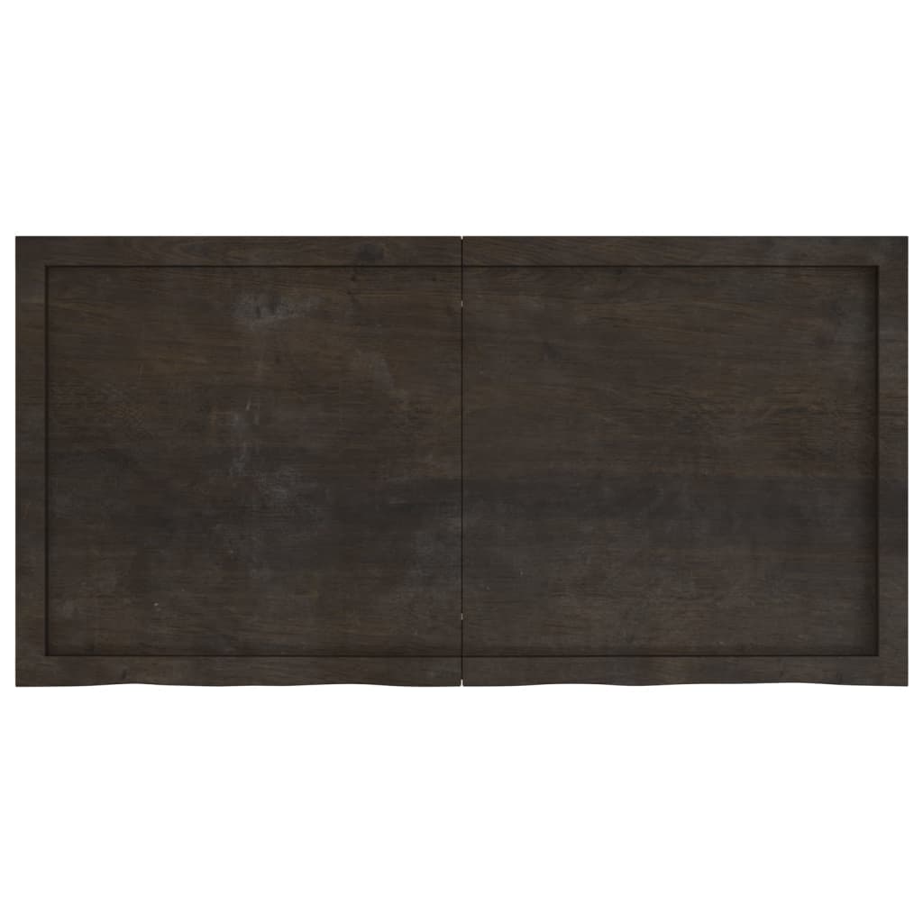 vidaXL Blat de masă maro 120x60x(2-6) cm, lemn masiv stejar tratat vidaXL Blat de masă maro 120x60x(2-6) cm, lemn masiv stejar tratat