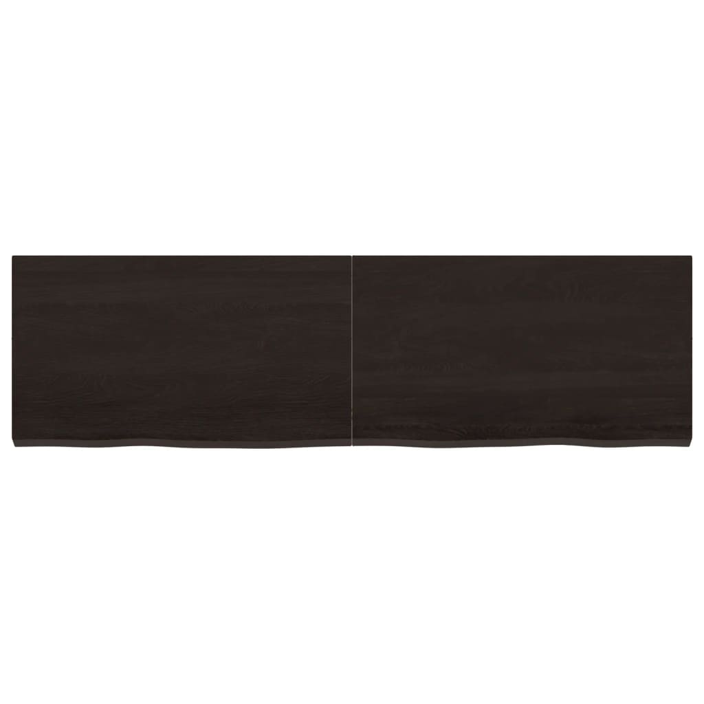 vidaXL Blat de masă maro 140x40x(2-4) cm, lemn masiv stejar tratat vidaXL Blat de masă maro 140x40x(2-4) cm, lemn masiv stejar tratat