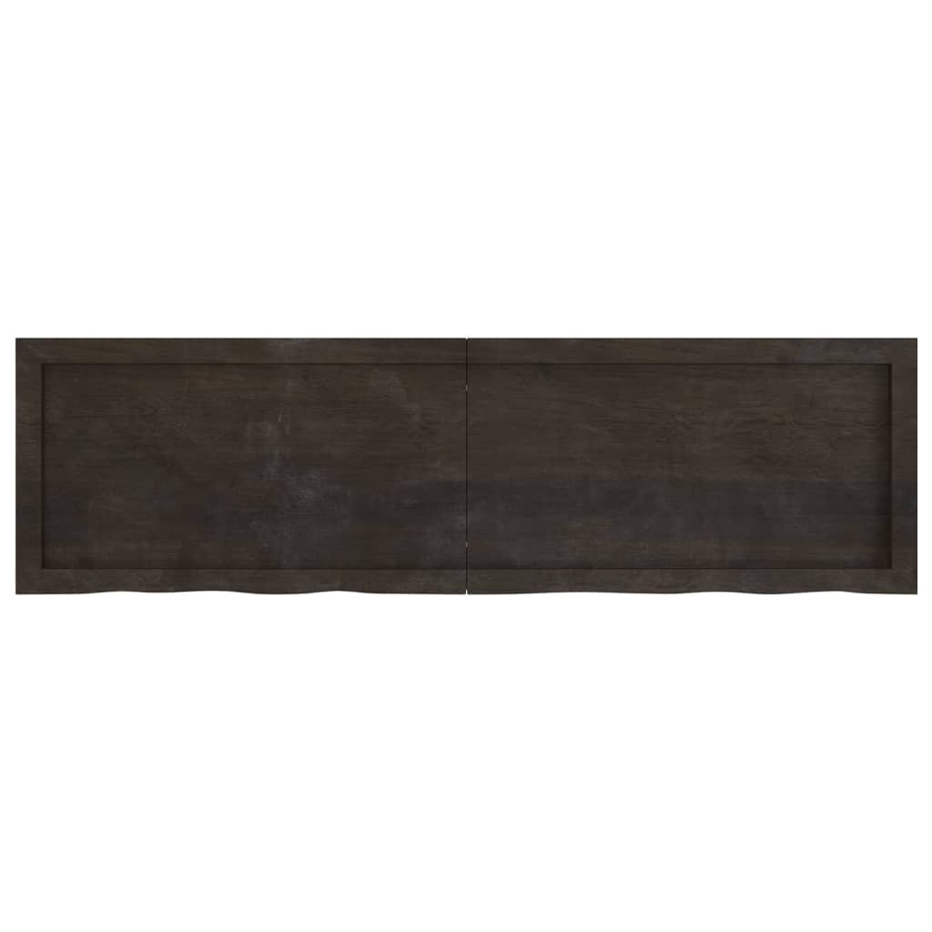 vidaXL Blat de masă maro 140x40x(2-6) cm, lemn masiv stejar tratat vidaXL Blat de masă maro 140x40x(2-6) cm, lemn masiv stejar tratat