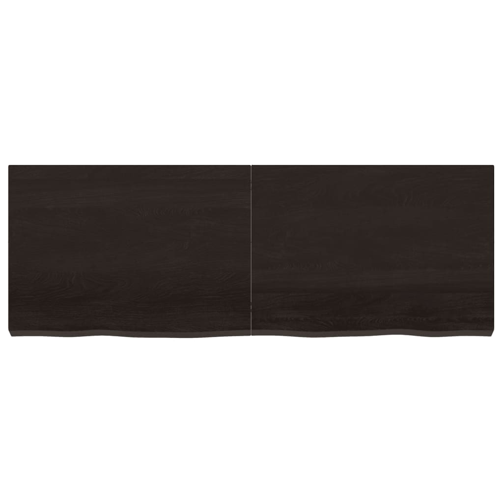 vidaXL Blat de masă maro 140x50x(2-6) cm, lemn masiv stejar tratat vidaXL Blat de masă maro 140x50x(2-6) cm, lemn masiv stejar tratat