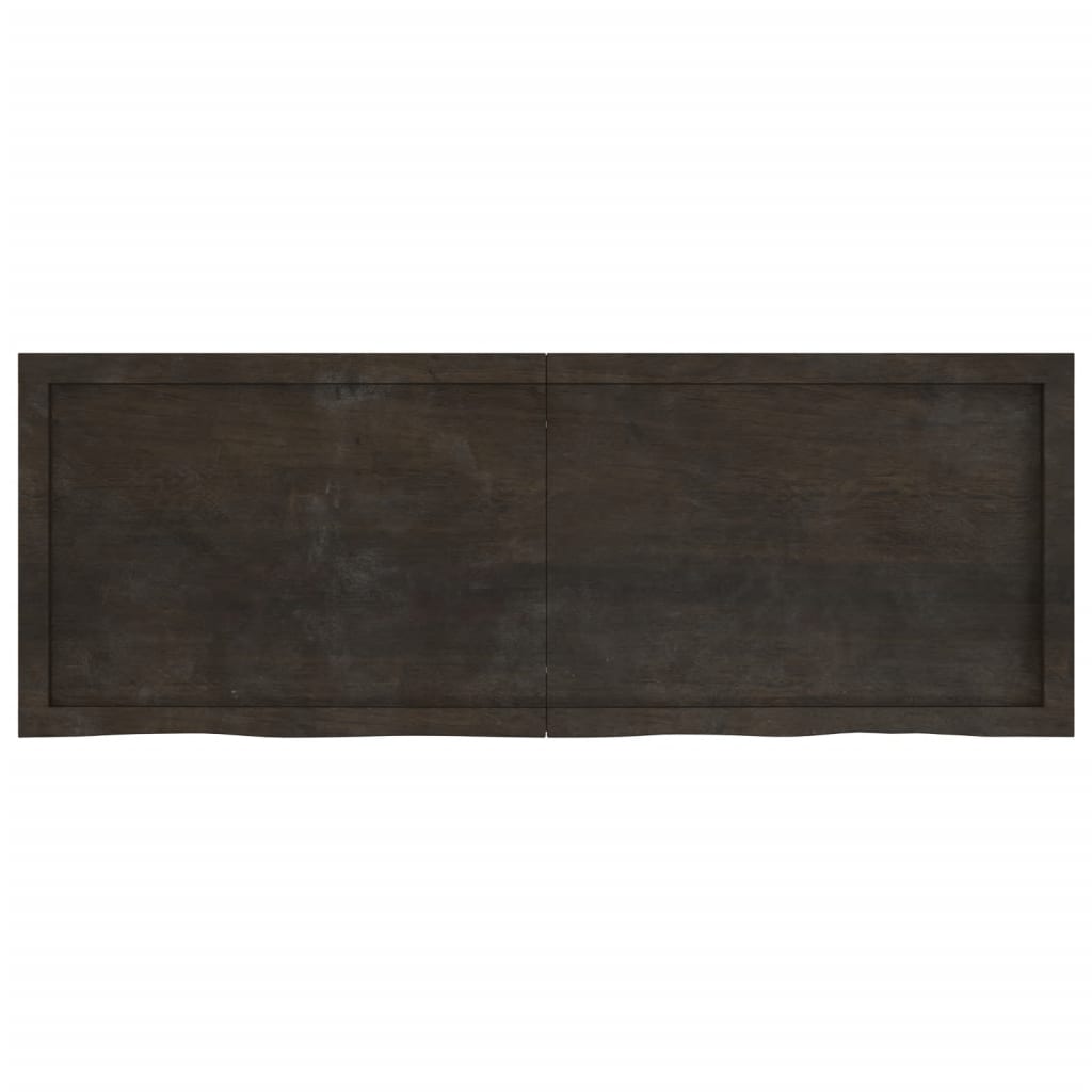 vidaXL Blat de masă maro 140x50x(2-6) cm, lemn masiv stejar tratat vidaXL Blat de masă maro 140x50x(2-6) cm, lemn masiv stejar tratat