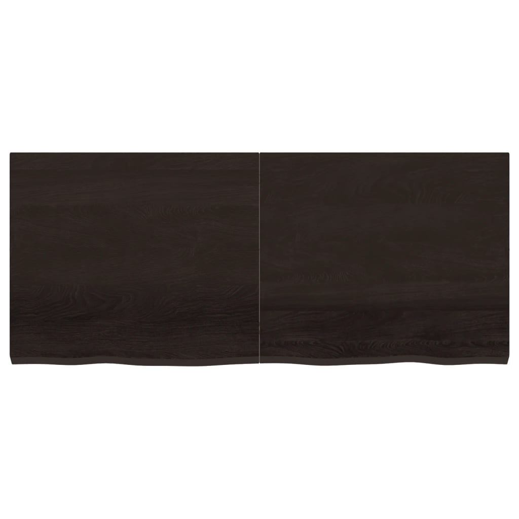 vidaXL Blat de masă maro 140x60x(2-4) cm, lemn masiv stejar tratat vidaXL Blat de masă maro 140x60x(2-4) cm, lemn masiv stejar tratat