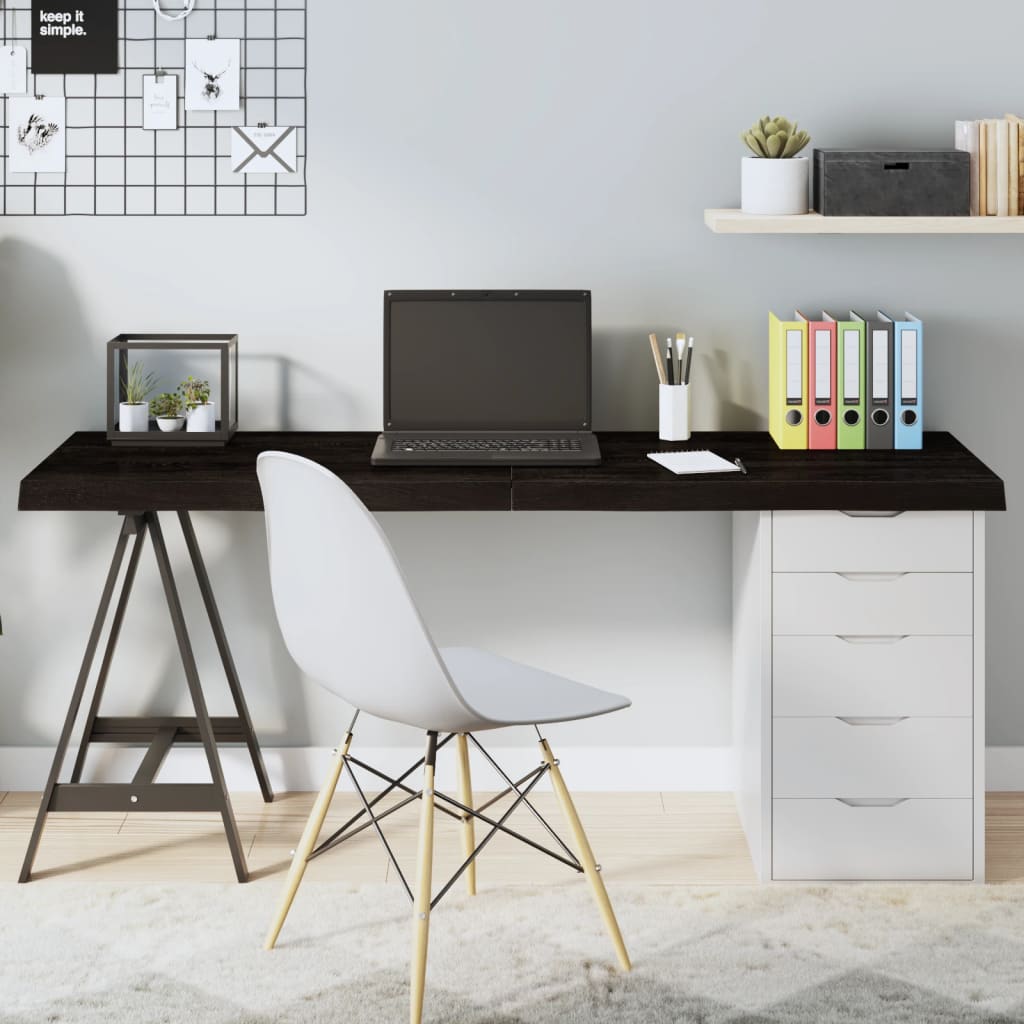 vidaXL Blat de masă maro 160x60x(2-6) cm, lemn masiv stejar tratat vidaXL Blat de masă maro 160x60x(2-6) cm, lemn masiv stejar tratat