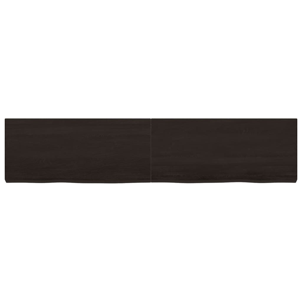 vidaXL Blat de masă maro 180x40x(2-6) cm, lemn masiv stejar tratat vidaXL Blat de masă maro 180x40x(2-6) cm, lemn masiv stejar tratat