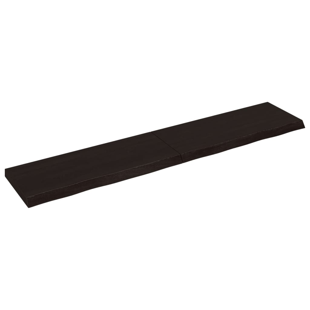 vidaXL Blat de masă maro 200x40x(2-6) cm, lemn masiv stejar tratat vidaXL Blat de masă maro 200x40x(2-6) cm, lemn masiv stejar tratat