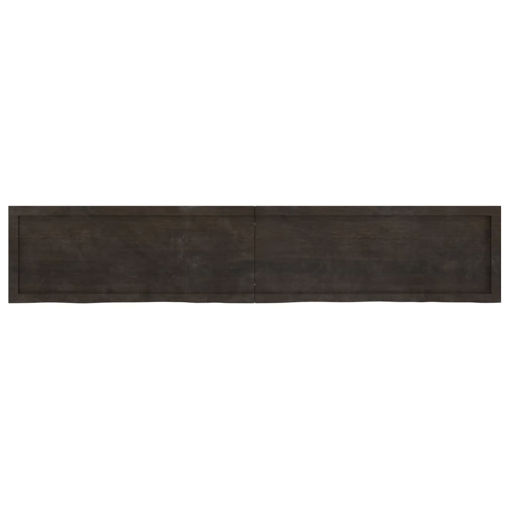 vidaXL Blat de masă maro 200x40x(2-6) cm, lemn masiv stejar tratat vidaXL Blat de masă maro 200x40x(2-6) cm, lemn masiv stejar tratat