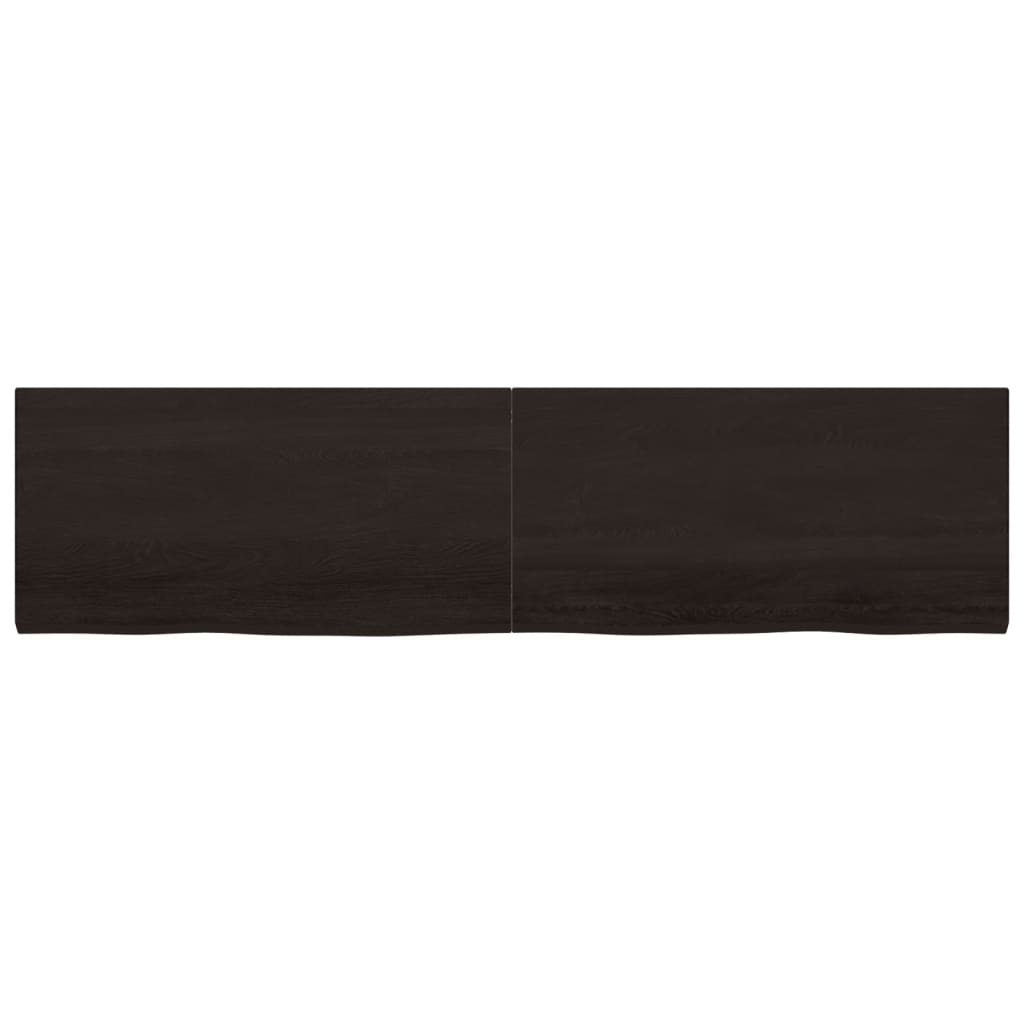vidaXL Blat de masă maro 200x50x(2-4) cm, lemn masiv stejar tratat vidaXL Blat de masă maro 200x50x(2-4) cm, lemn masiv stejar tratat