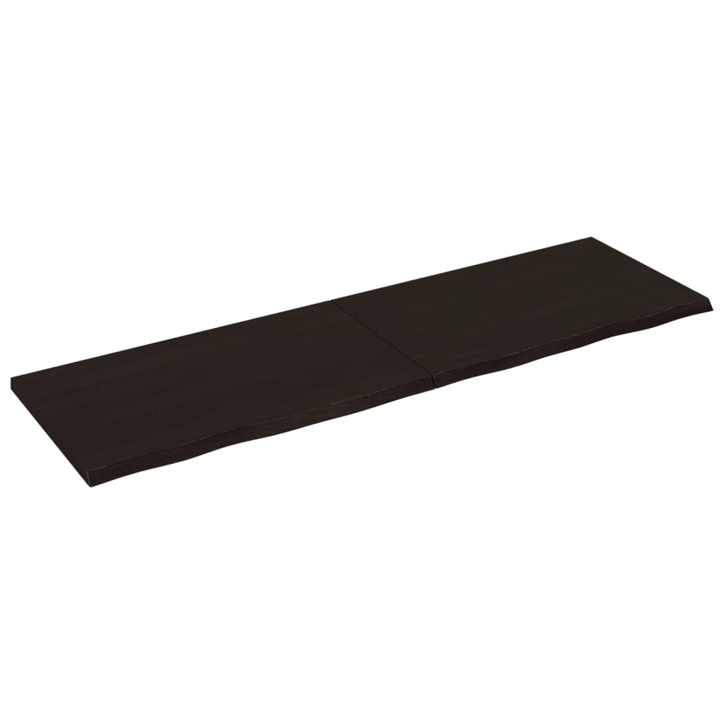 vidaXL Blat de masă maro 200x60x(2-4) cm, lemn masiv stejar tratat vidaXL Blat de masă maro 200x60x(2-4) cm, lemn masiv stejar tratat