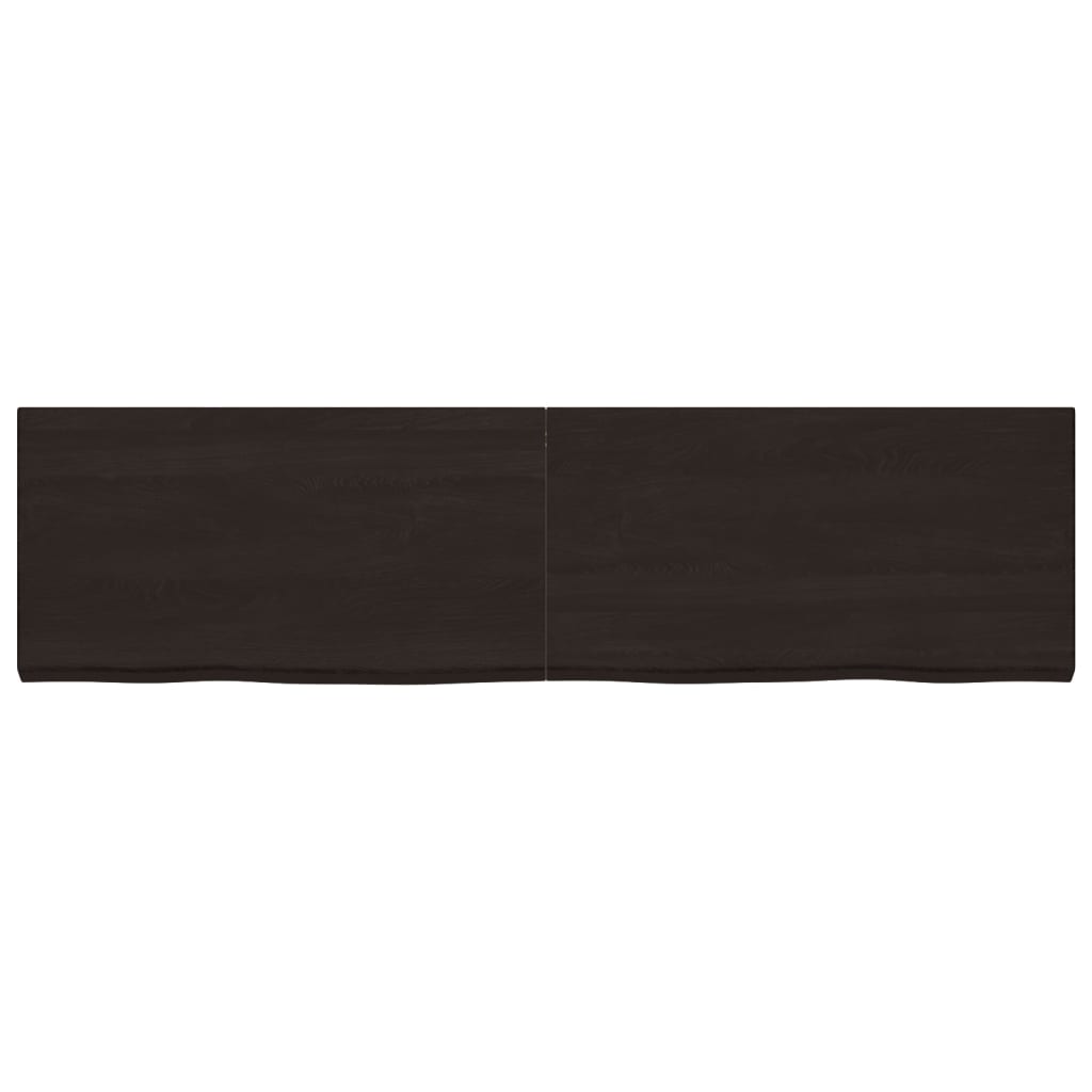 vidaXL Blat de masă maro 220x60x(2-6) cm, lemn masiv stejar tratat vidaXL Blat de masă maro 220x60x(2-6) cm, lemn masiv stejar tratat