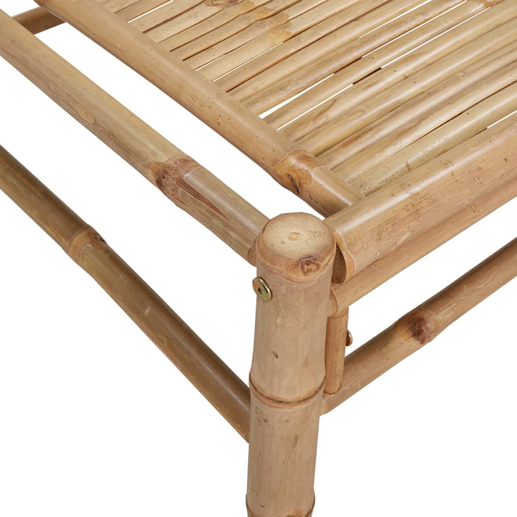 vidaXL Set mobilier de grădină, perne gri închis, 3 piese, bambus
